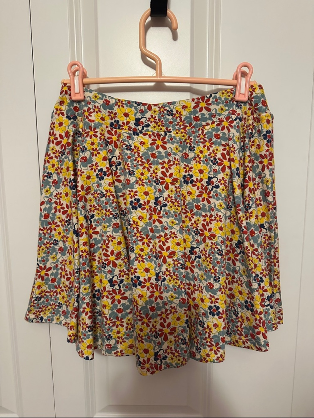 Toad&Co Floral Circle Skirt in Yellow, Red & Blue